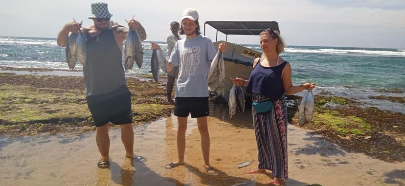 Sea Star Mirissa fishing guests during a small-group charter on Sri Lanka's south coast